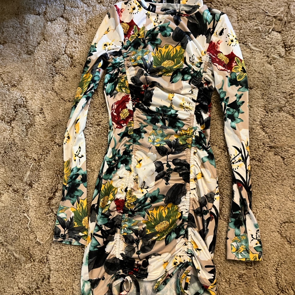 Revamped Multicolor Floral Bodycon Dress